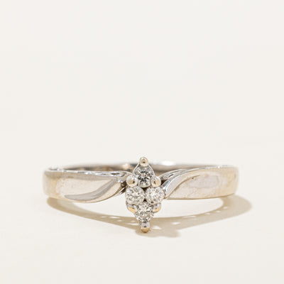 High Set Diamond Marquise Shaped Ring | 0.13ctw | SZ 4.5 |