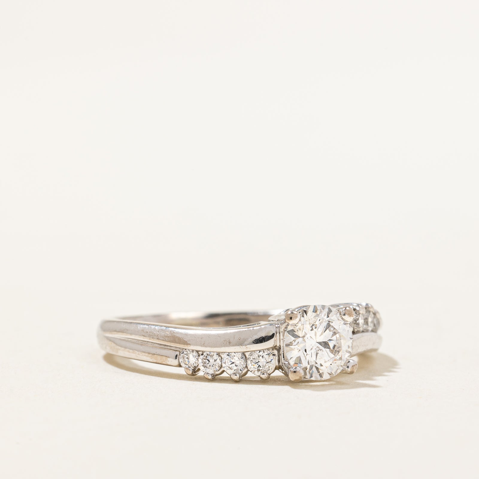 Diamond Bypass Engagement Ring | 0.74ctw | SZ 7 |