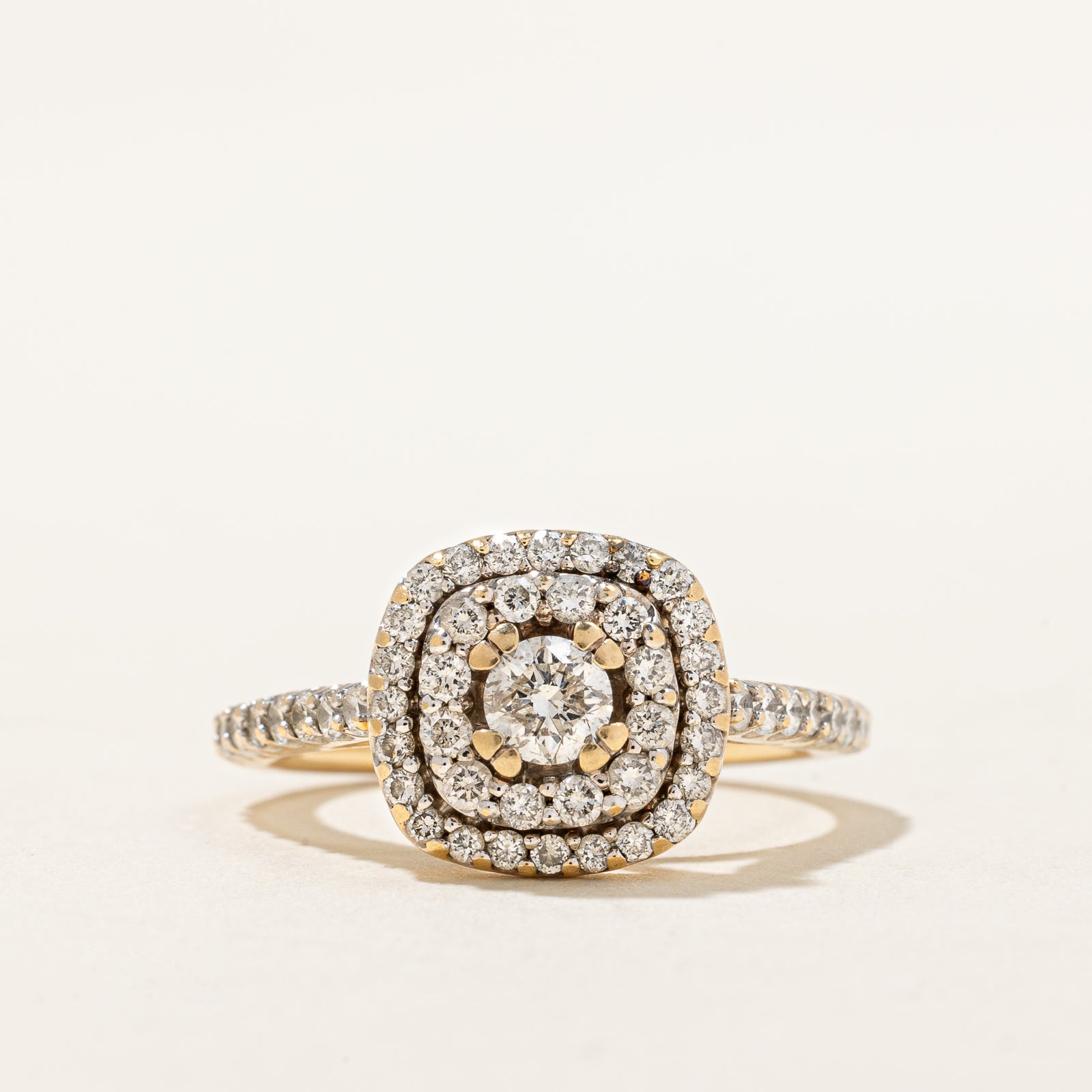 Diamond Halo Engagement Ring | 0.82ctw | SZ 5.25 |