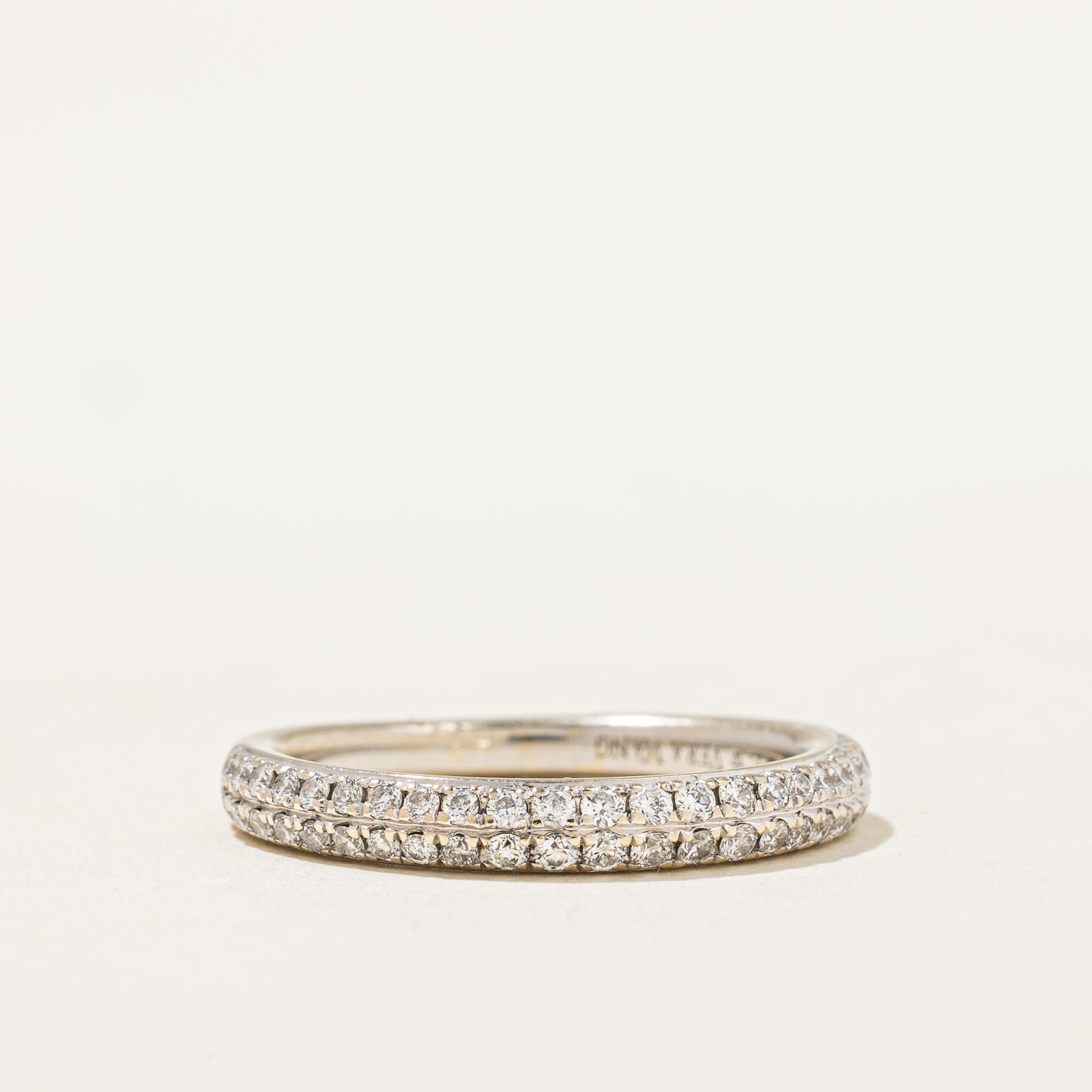 'Vera Wang' Double Row Semi Eternity Diamond Band | 0.33ctw | SZ 6.25 |