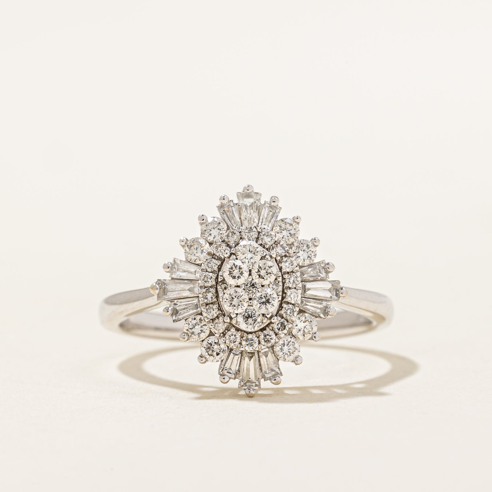 Multi Cut Diamond Cluster Ring | 0.62ctw | SZ 6.5 |