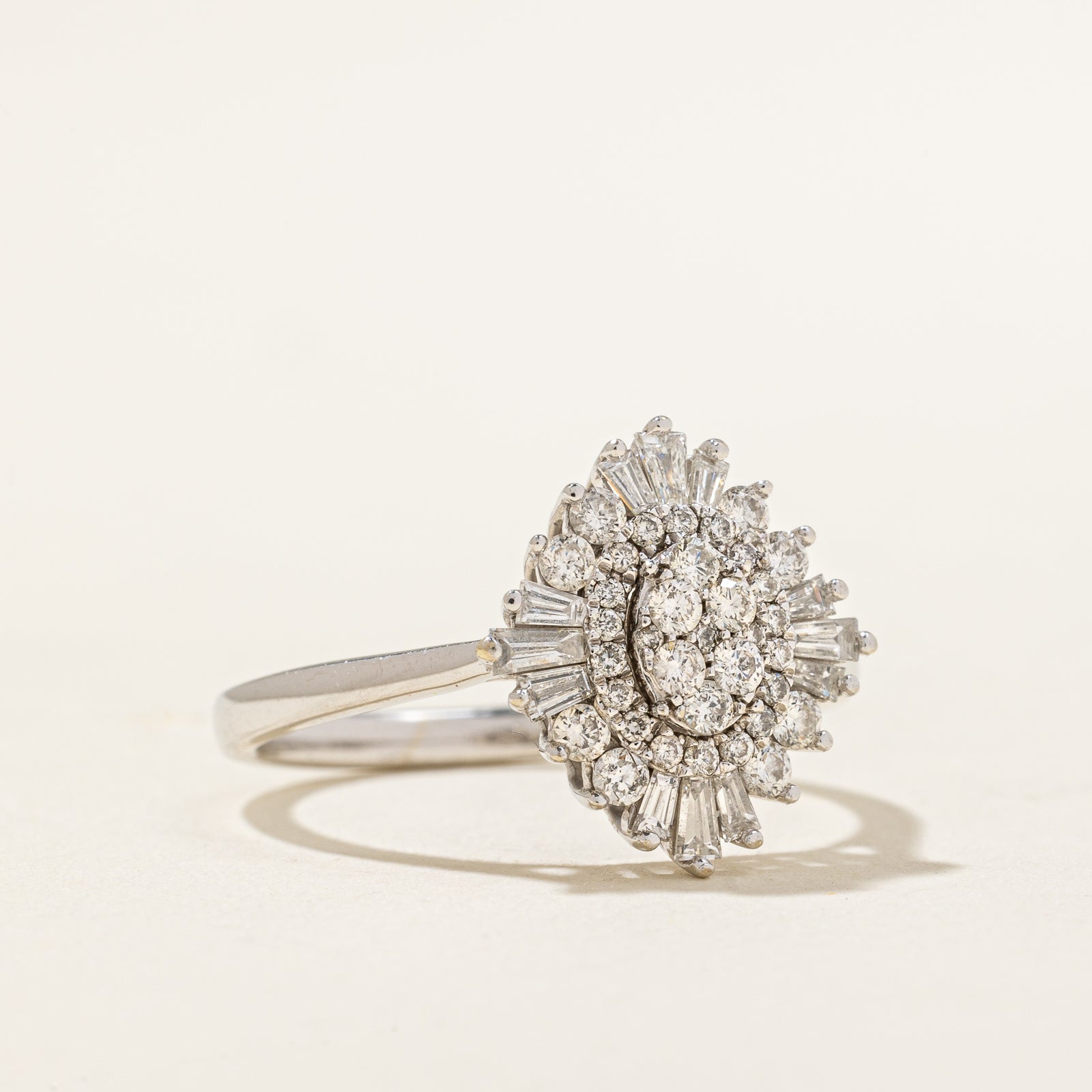 Multi Cut Diamond Cluster Ring | 0.62ctw | SZ 6.5 |