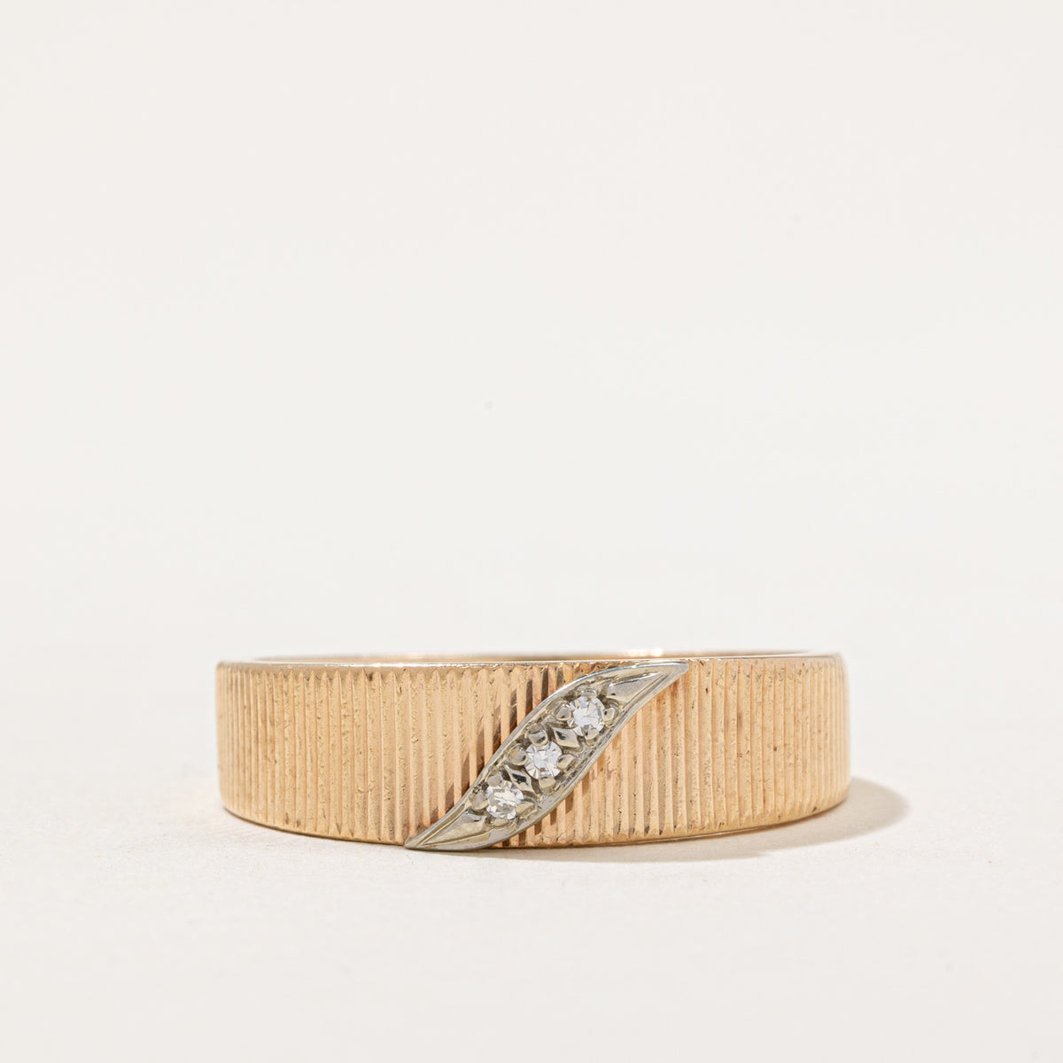 Diamond Diagonal Row Band | 0.04ctw | SZ 11.75