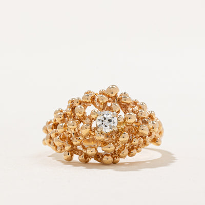 Diamond Dome Textured Ring | 0.16ct | SZ 8.25 |