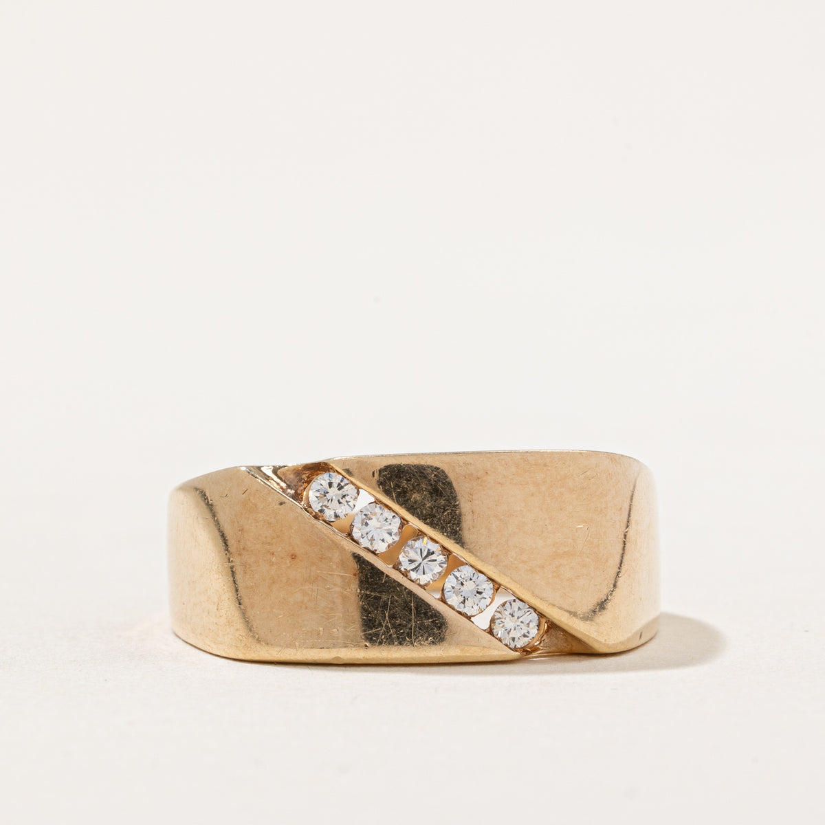Diamond Diagonal Row Band | 0.20ctw | SZ 11