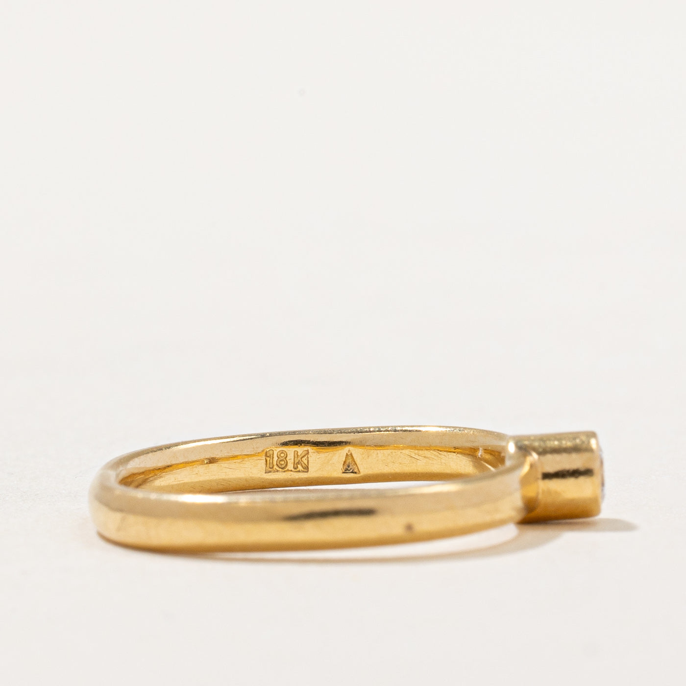 Bezel Set Diamond Soft Square Ring | 0.07ct | SZ 4 |