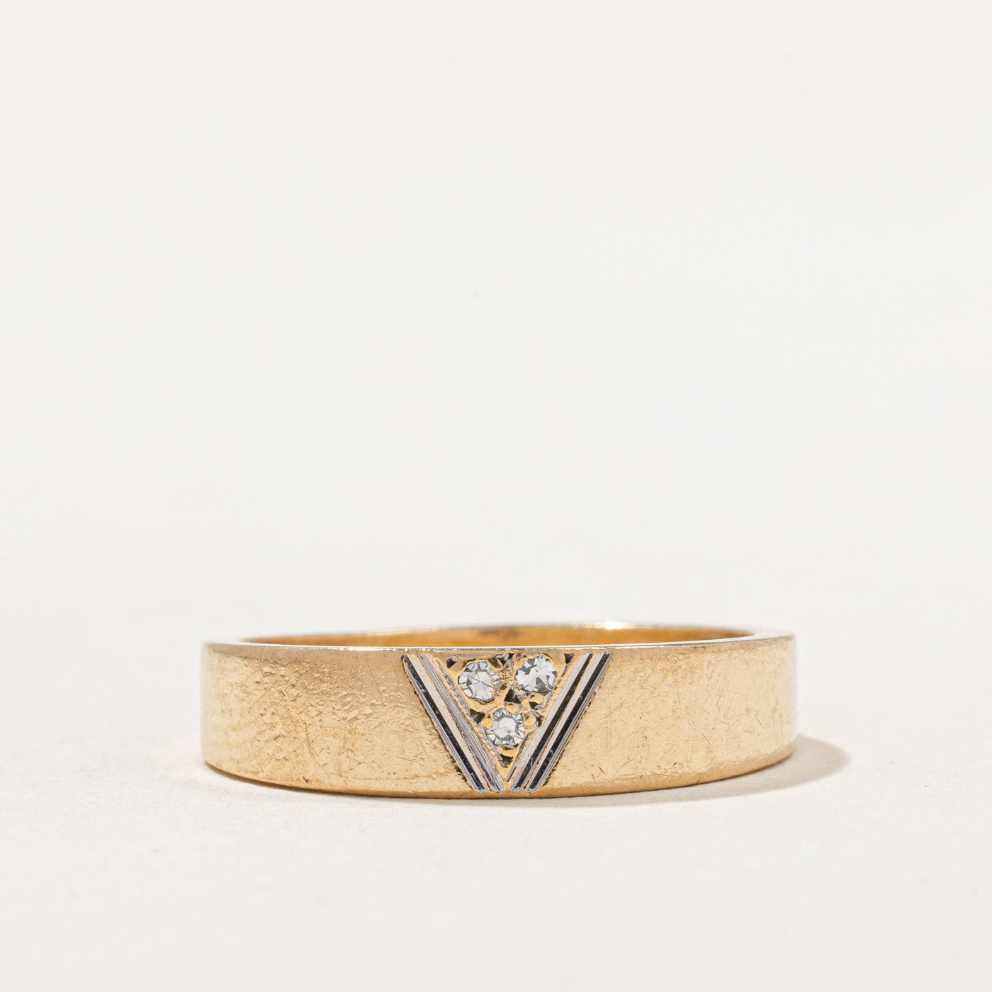Bague trois diamants | 0,03 ct au total | Taille 7,5 | 