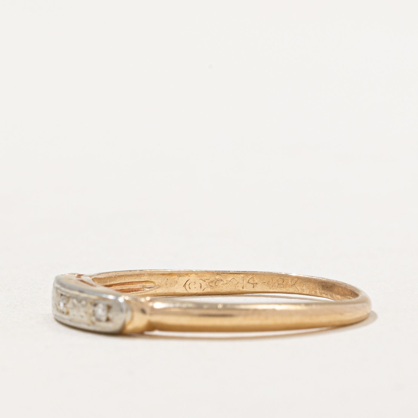 Bague sertie de diamants à fleur | 0,02 ct | Taille 7 | 