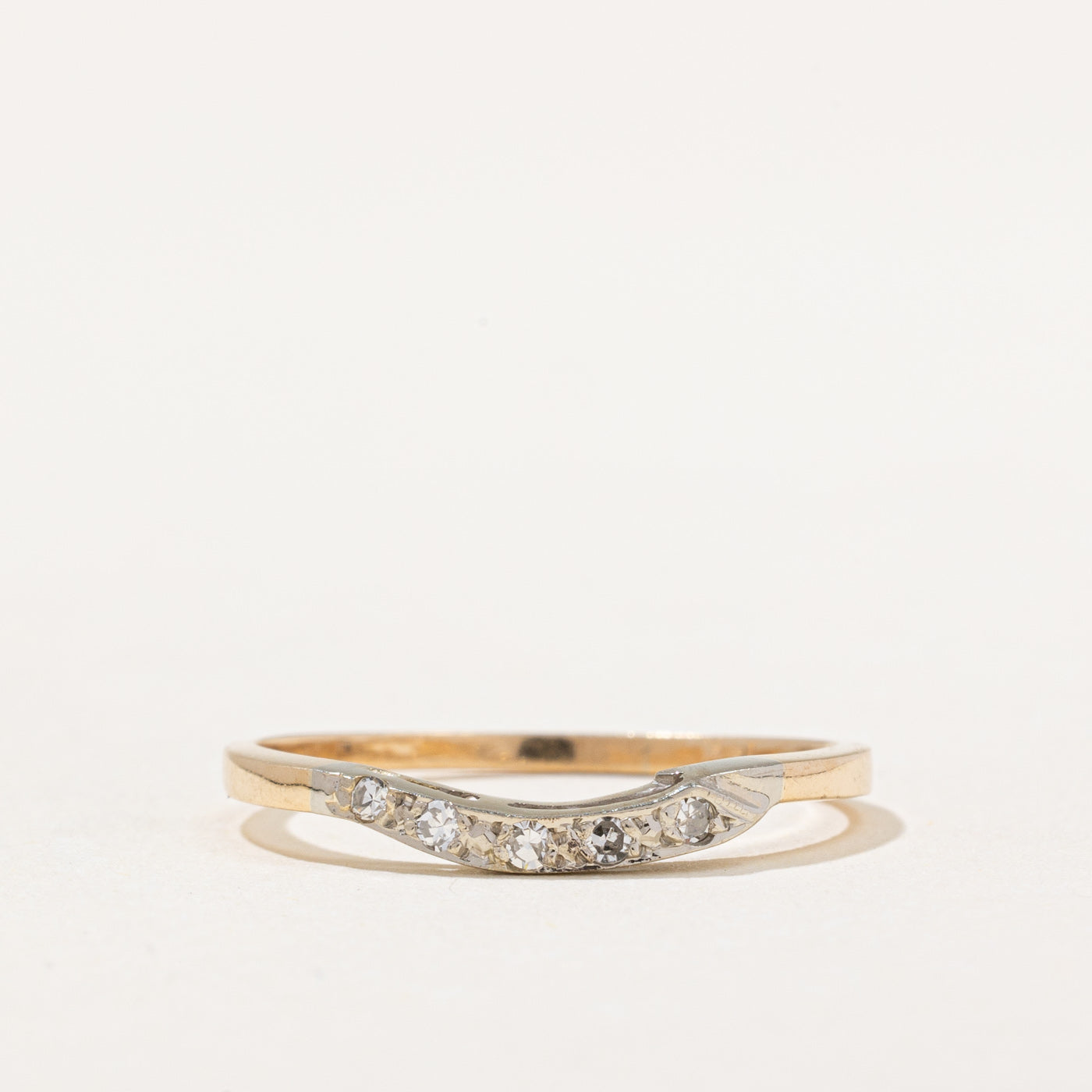 Bague contour diamantée | 0,07 ct | Taille 8,25 | 