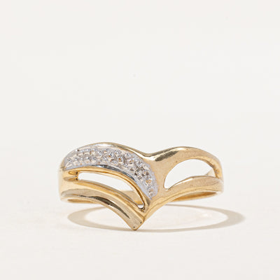 Diamond Chevron Ring | 0.005ct | SZ 7 |