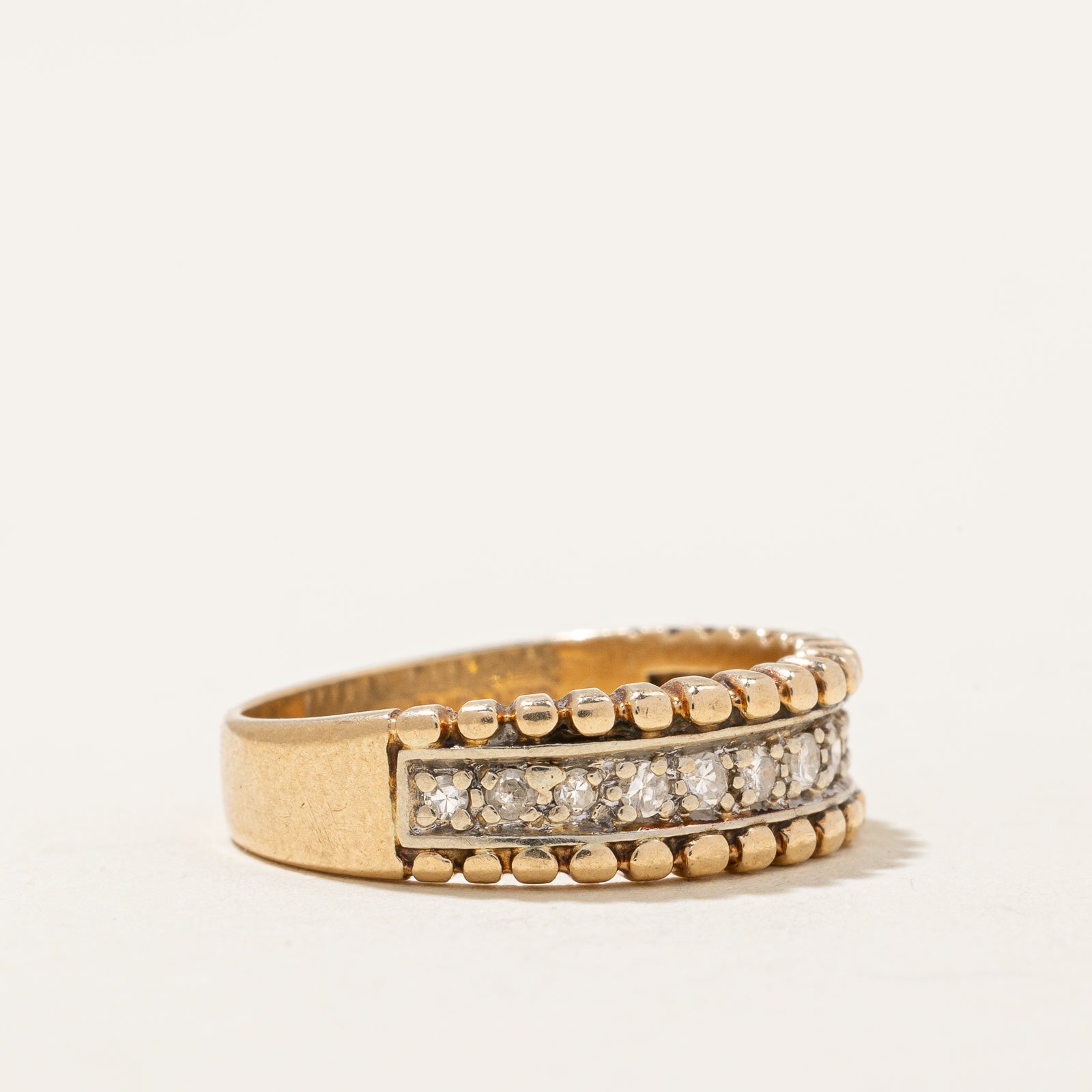 Bague sertie de diamants en canal | 0,26 ct au total | Taille 6,5 | 