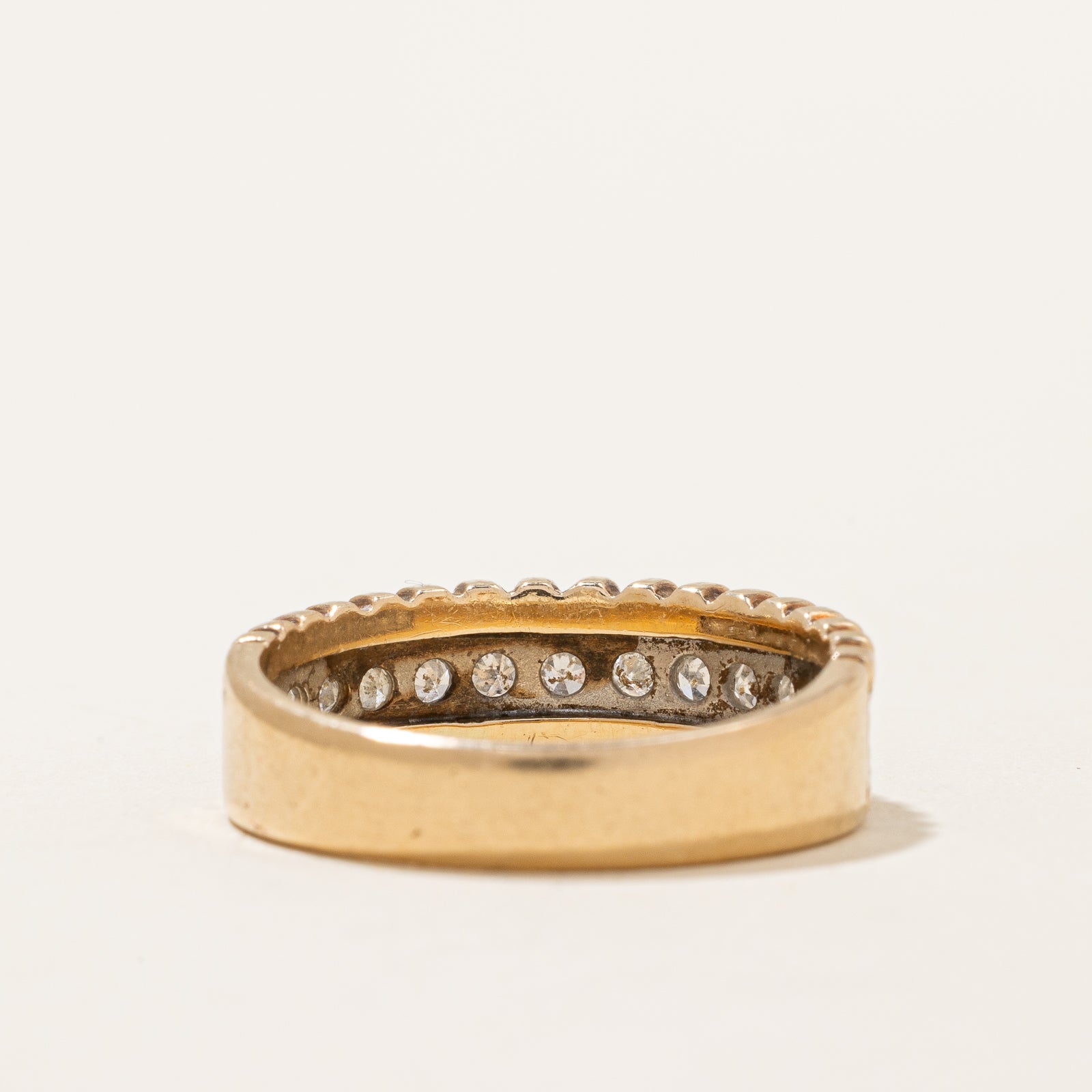 Bague sertie de diamants en canal | 0,26 ct au total | Taille 6,5 | 