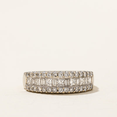 Channel Set Princess Cut Diamond Band | 0.94ctw | SZ 7 |