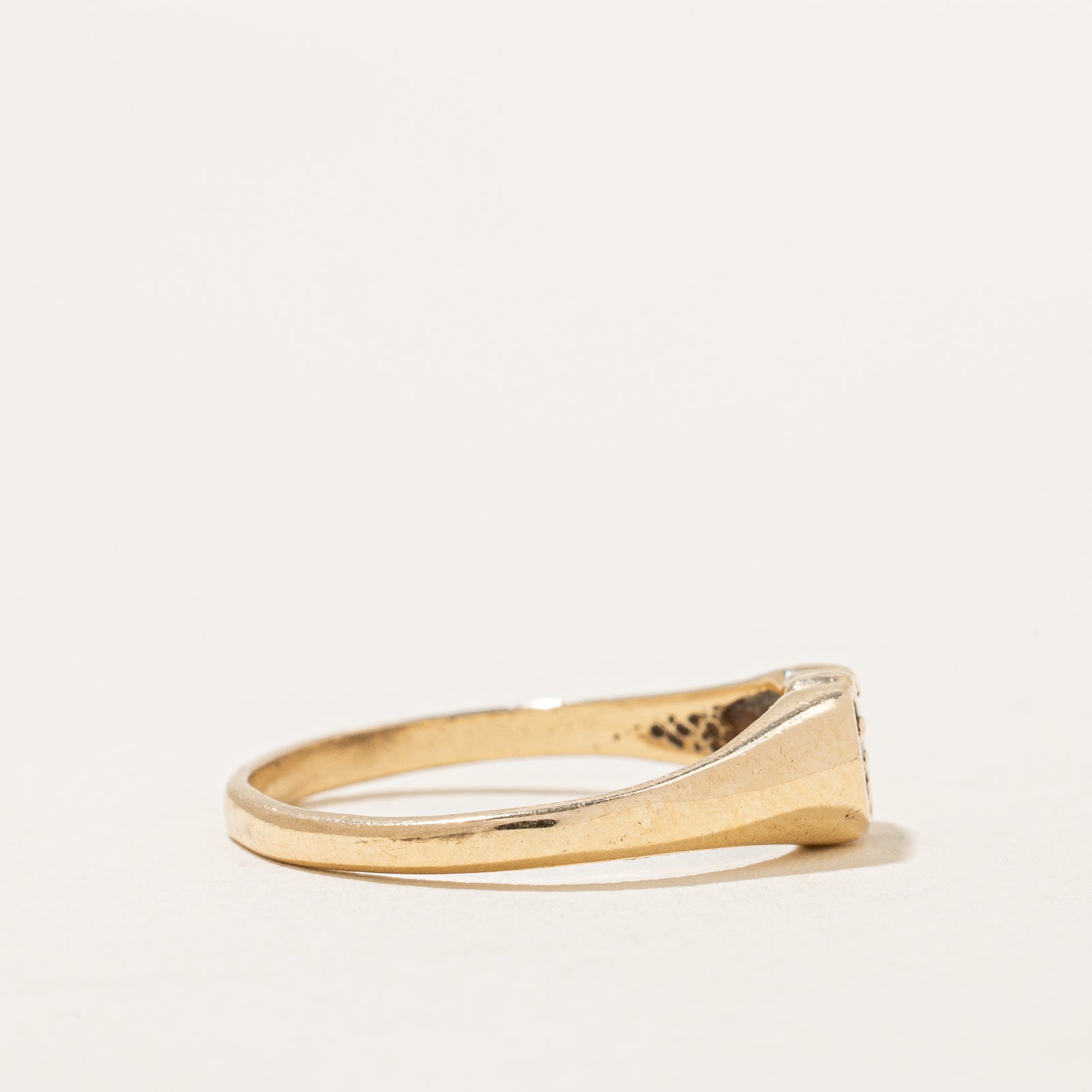 Bague Double Cœur Diamant | 0,02 ct | Taille 6,25 | 