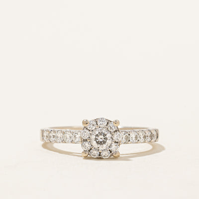 Diamond Halo Ring | 0.73ctw | SZ 5.5 |