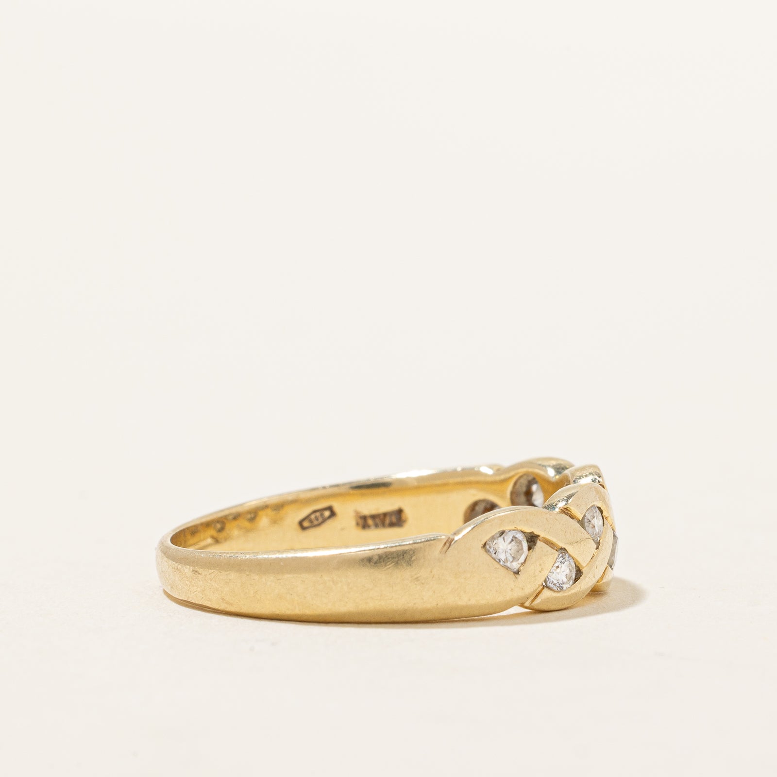 'Birks' Braided Diamond Ring | 0.20ctw | SZ 7.25 |