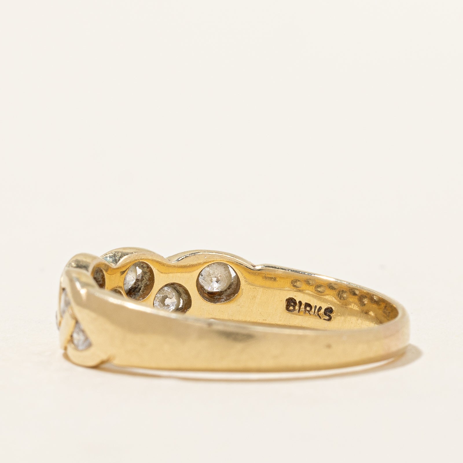 'Birks' Braided Diamond Ring | 0.20ctw | SZ 7.25 |