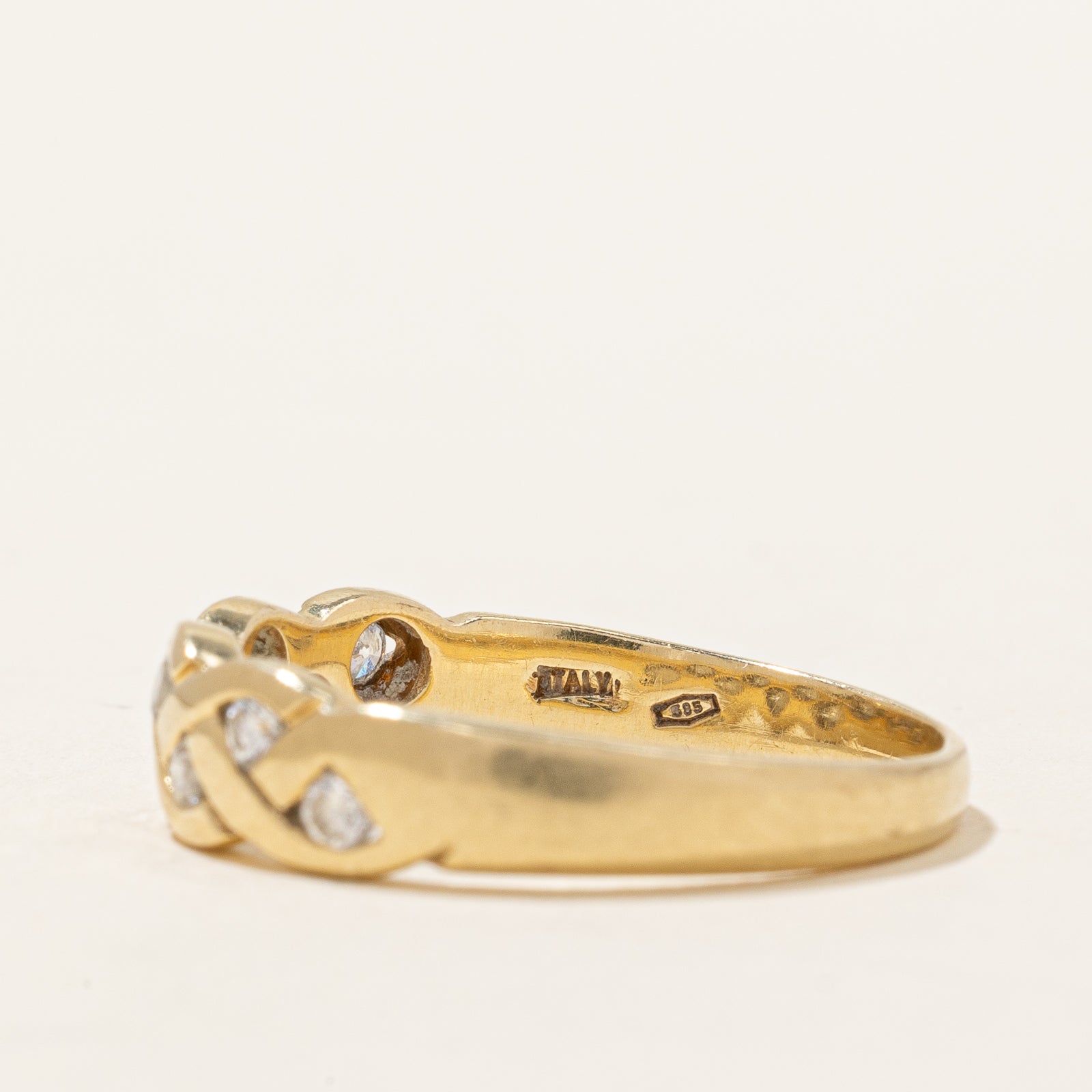 'Birks' Braided Diamond Ring | 0.20ctw | SZ 7.25 |