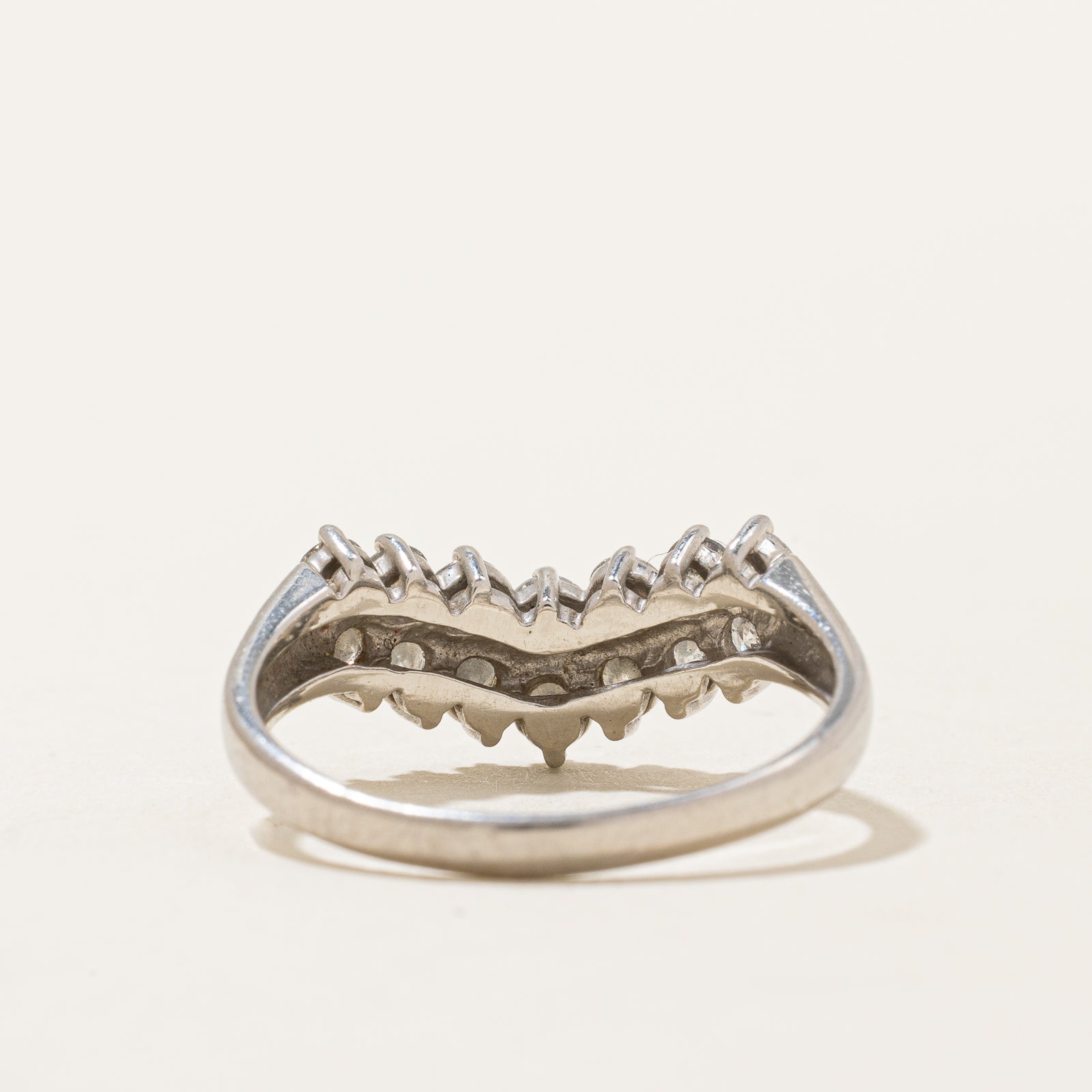 Bague chevron en diamants | 1,00 ct | Taille 7 | 