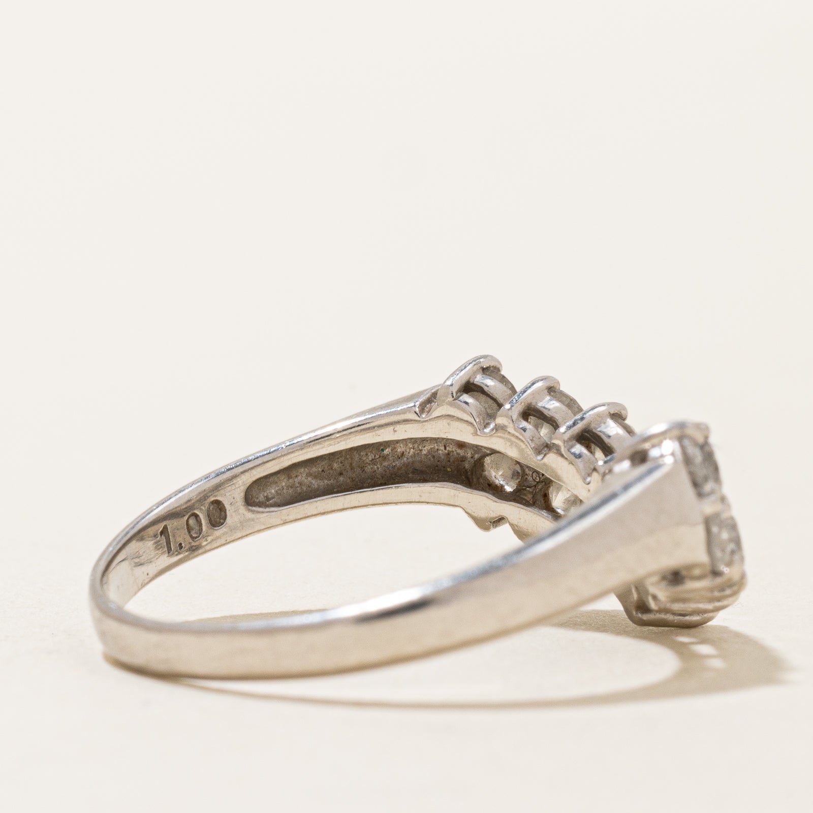 Bague chevron en diamants | 1,00 ct | Taille 7 | 