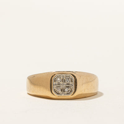 Diamond Signet Ring | 0.03ctw | SZ 9.25 |