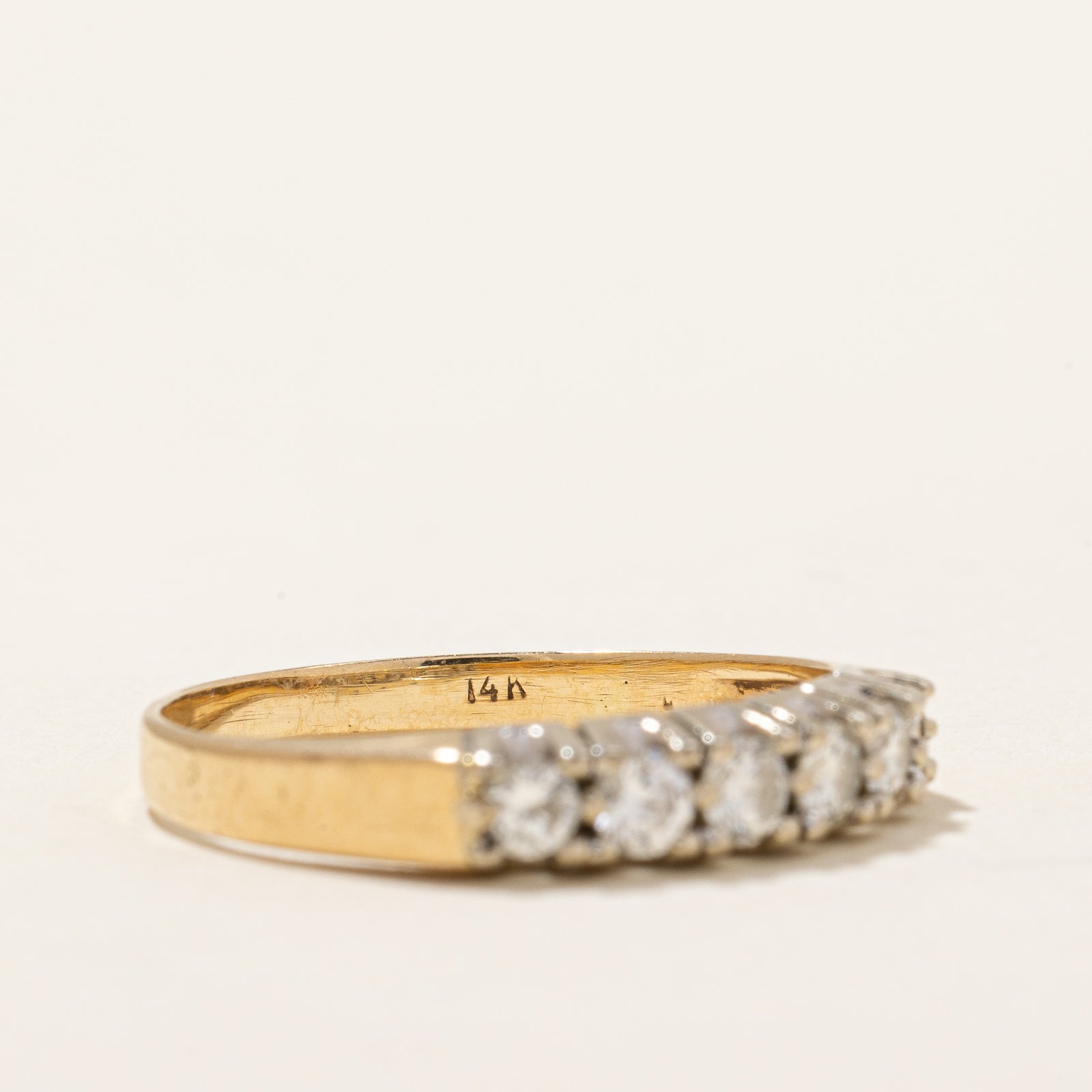 Bague sertie de diamants pavés « Birks » | 0,50 ct | Taille 7,5 | 
