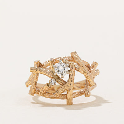 Diamond Twig Ring | 0.27ctw | SZ 7.75 |