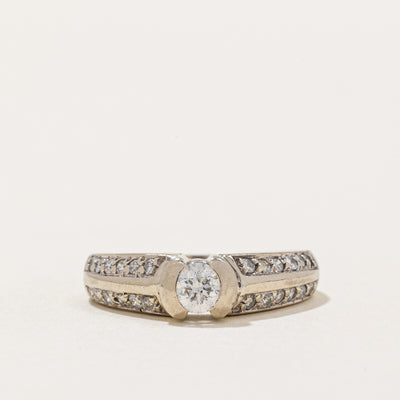 Semi Bezel Diamond Engagement Ring | 0.58ctw | SZ 7 |