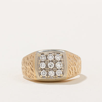 Diamond Grid Ring | 0.40ctw | SZ 8.5 |