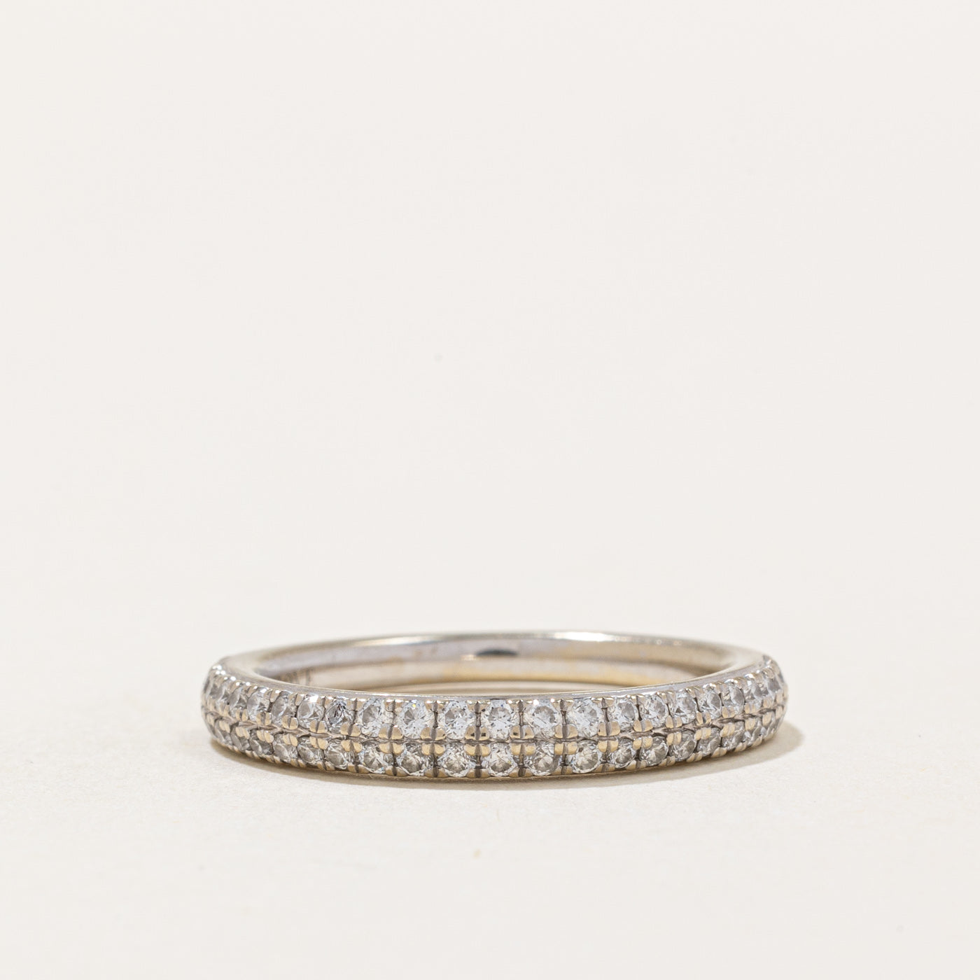 'Vera Wang' Diamond Double Row Semi Eternity Love Ring | 0.38ctw | SZ 6.25 |