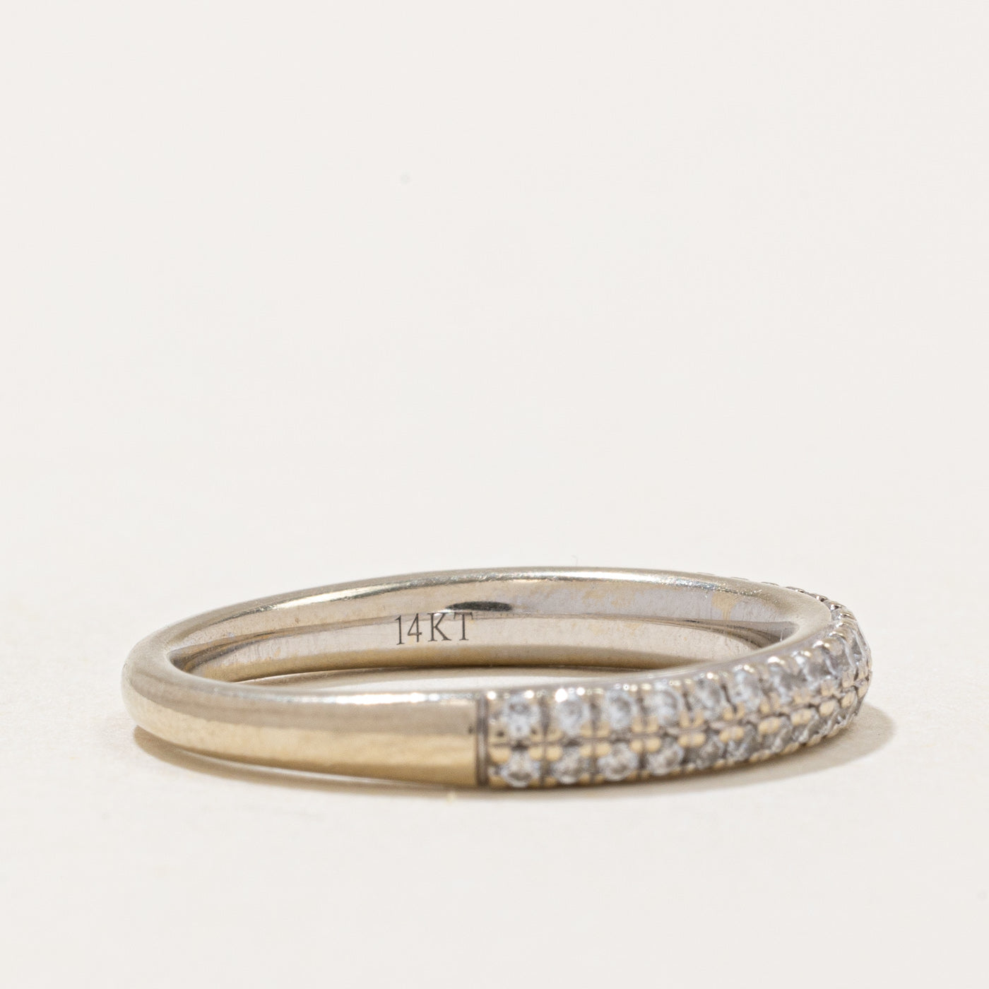 'Vera Wang' Diamond Double Row Semi Eternity Love Ring | 0.38ctw | SZ 6.25 |