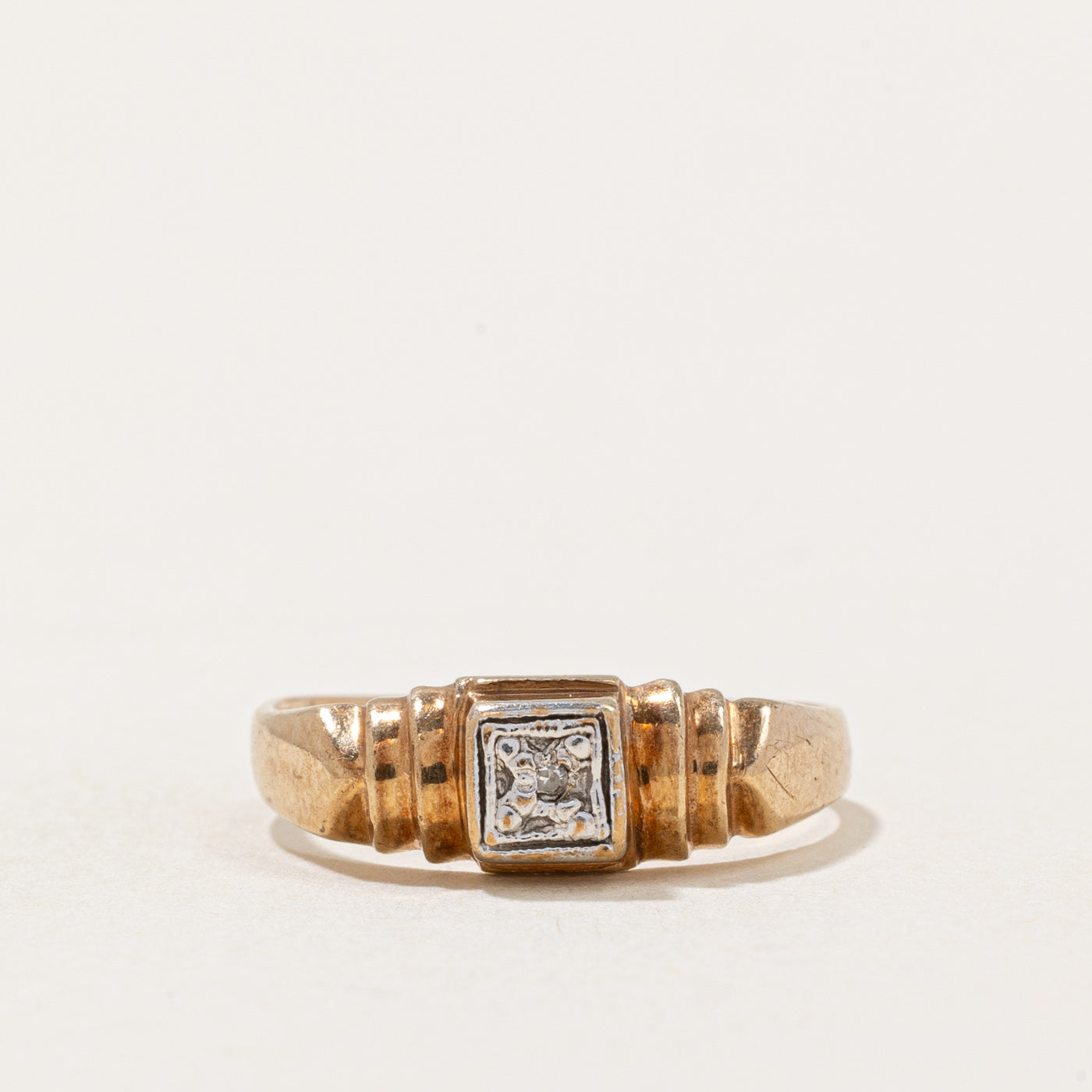 Bague sertie de diamants illusion | 0,005 ct | Taille 4,5 | 