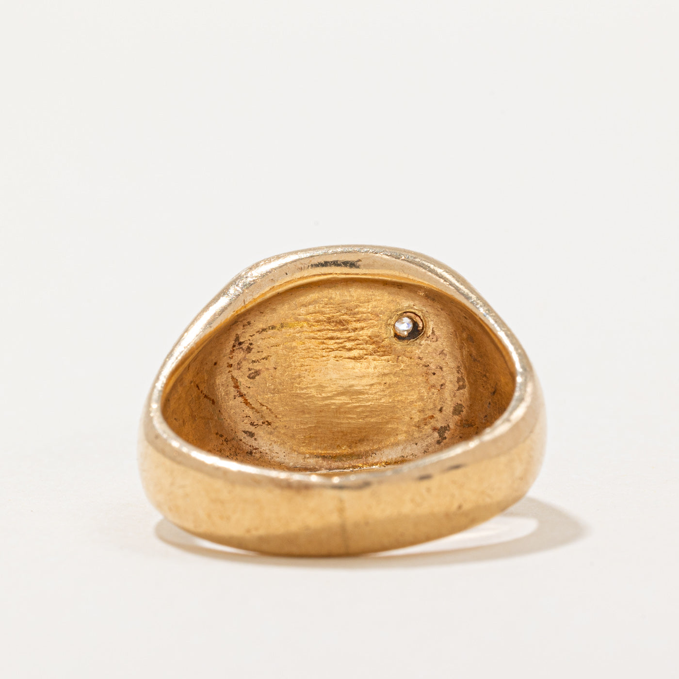 Diamond 'J' Signet Ring | 0.03ct | SZ 8.5 |