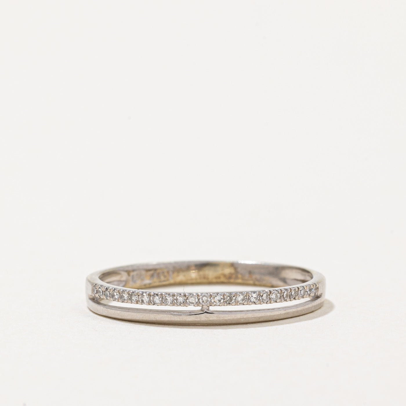 Alliance semi-éternité en diamants | 0,05 ct | Taille 6,25 | 