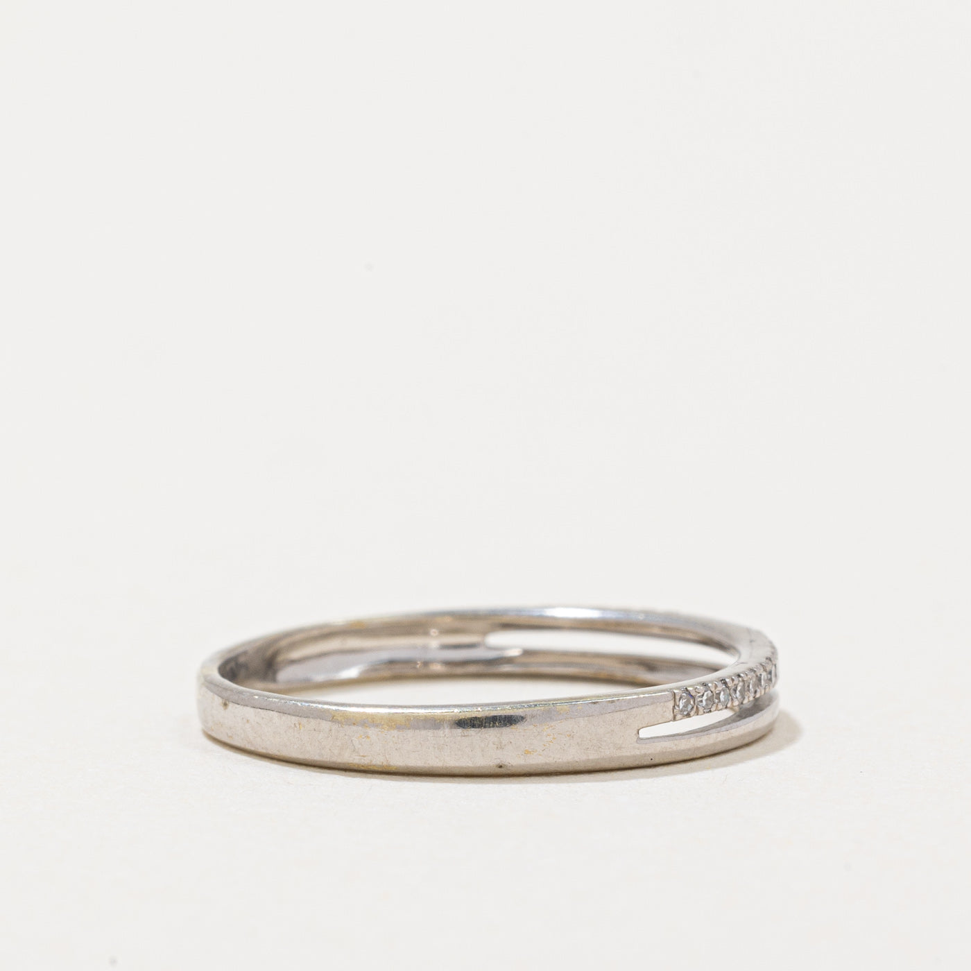 Alliance semi-éternité en diamants | 0,05 ct | Taille 6,25 | 