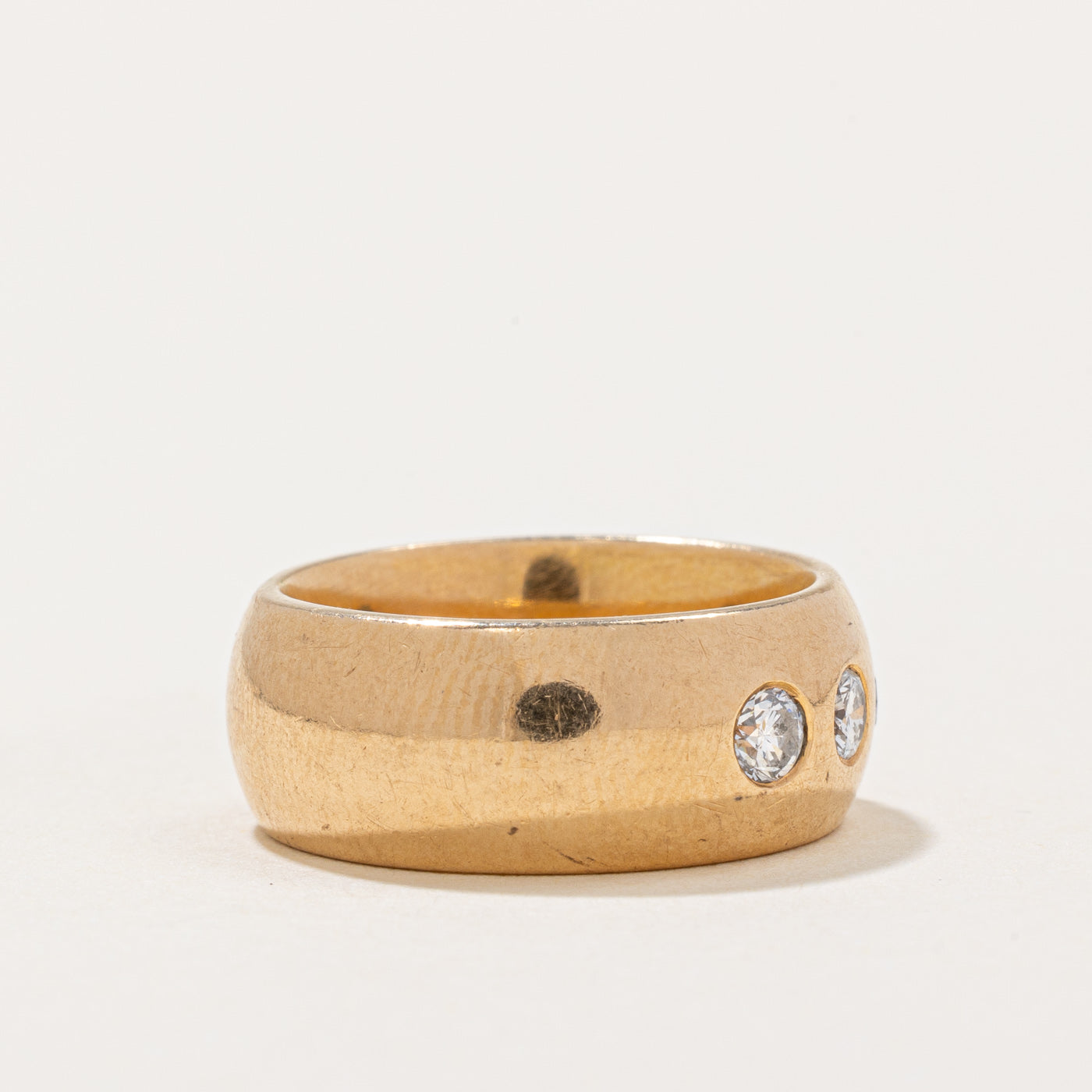 Bague sertie de quatre diamants | 0,46 ct au total | Taille 4,25 | 