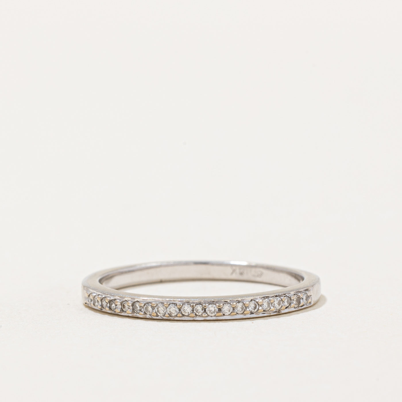 Alliance semi-éternité en diamants | 0,10 ct | Taille 7,75 | 