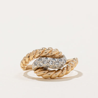 Pave Set Diamond Twisted Ring | 0.22ctw | SZ 7.75 |
