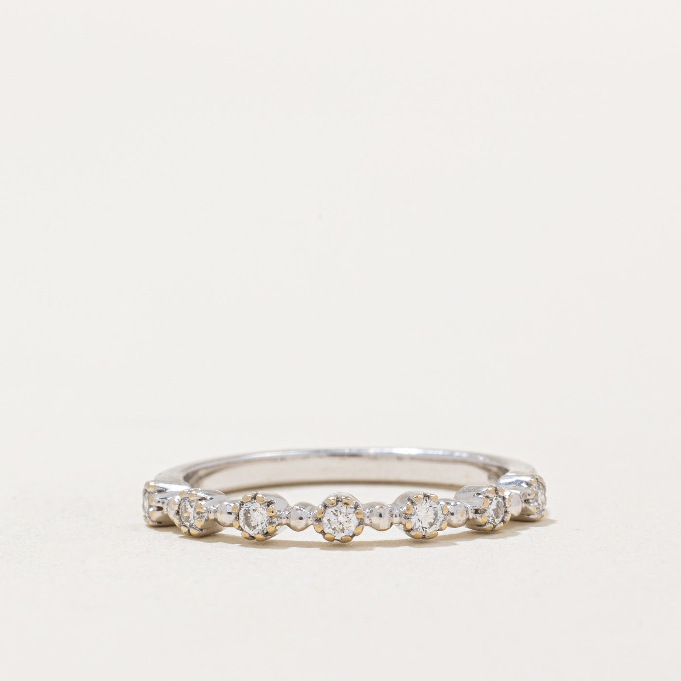 Diamond Semi Eternity Band Ring | 0.16ctw | SZ 6.25 |