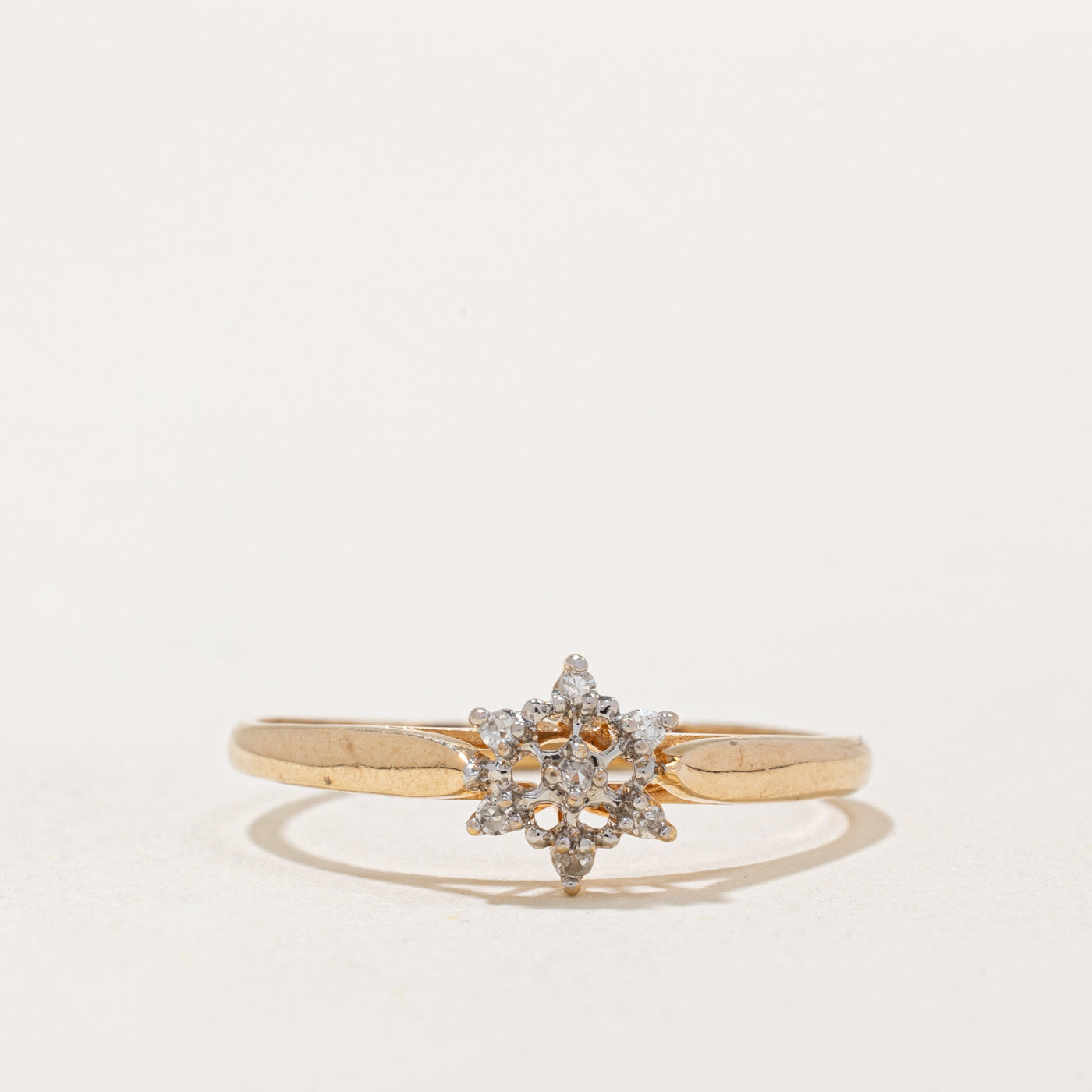 Bague sertie de diamants | 0,04 ct | Taille 8 | 