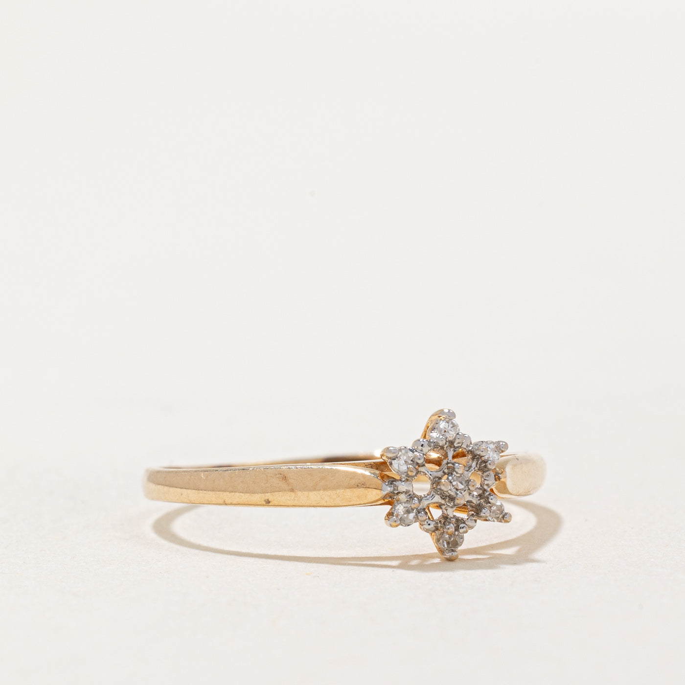 Bague sertie de diamants | 0,04 ct | Taille 8 | 