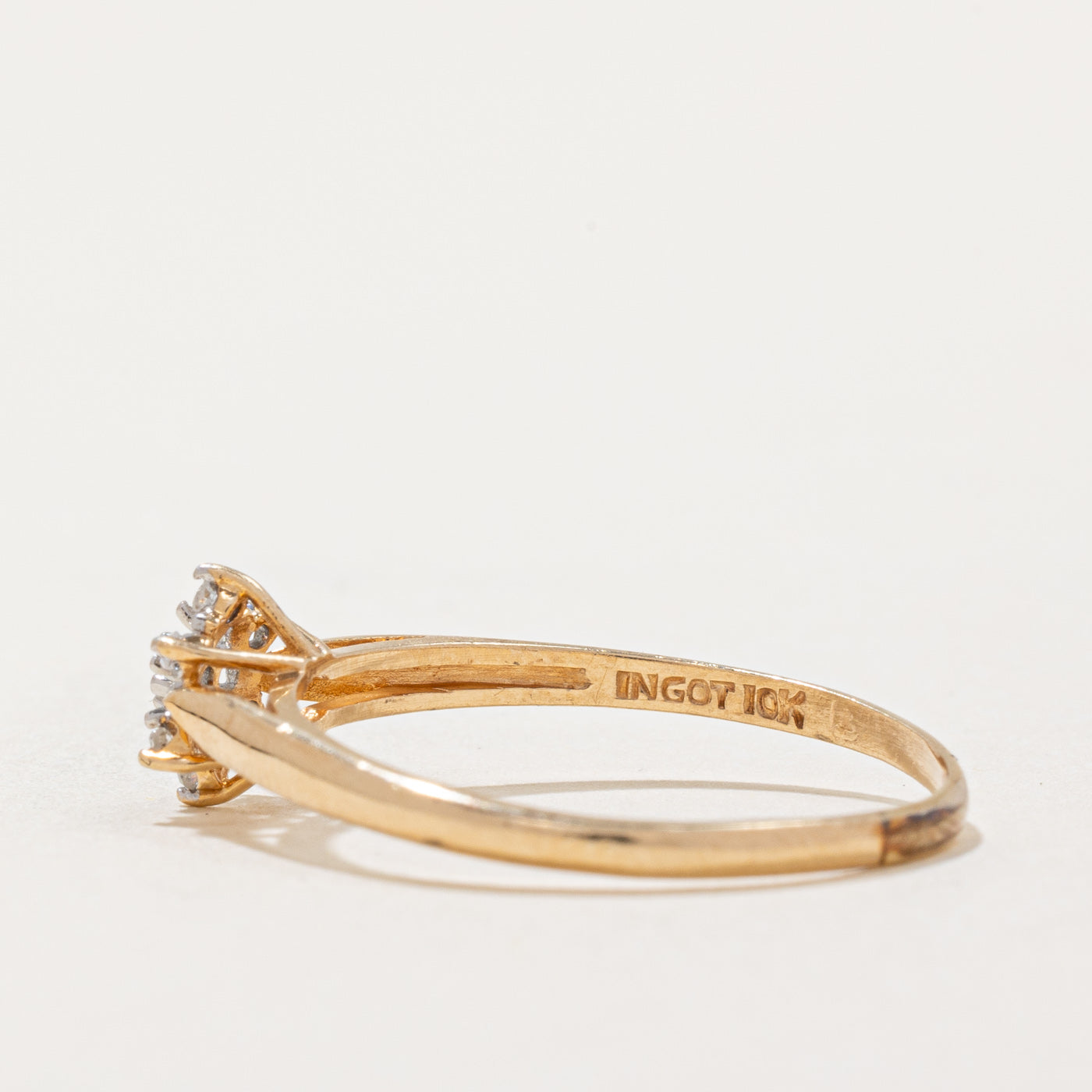 Bague sertie de diamants | 0,04 ct | Taille 8 | 