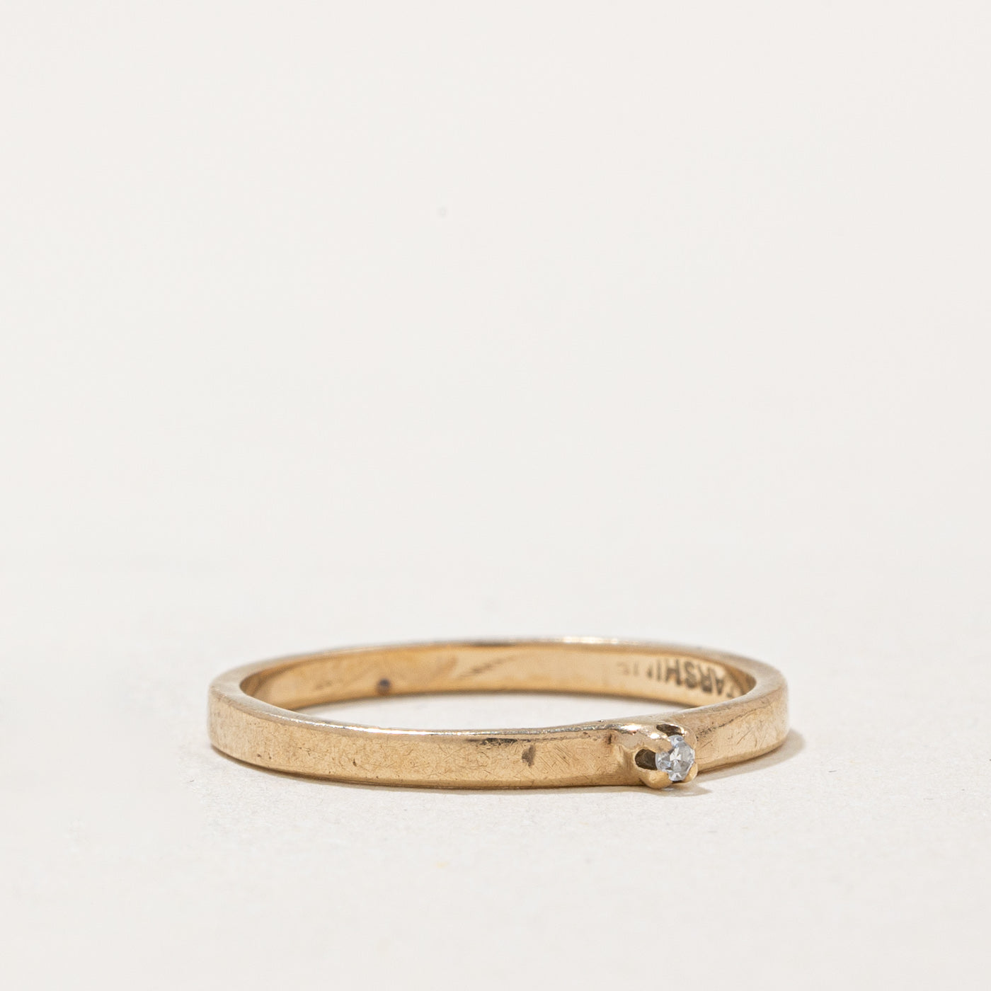 Bague solitaire en diamant | 0,01 ct | Taille 4 |