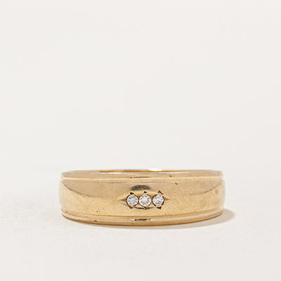 Three Stone Diamond Band | 0.03ctw | SZ 7.5 |