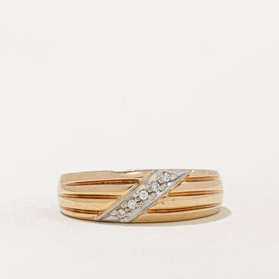 Diamond Diagonal Row Ring | 0.05ctw | SZ 9.75 |