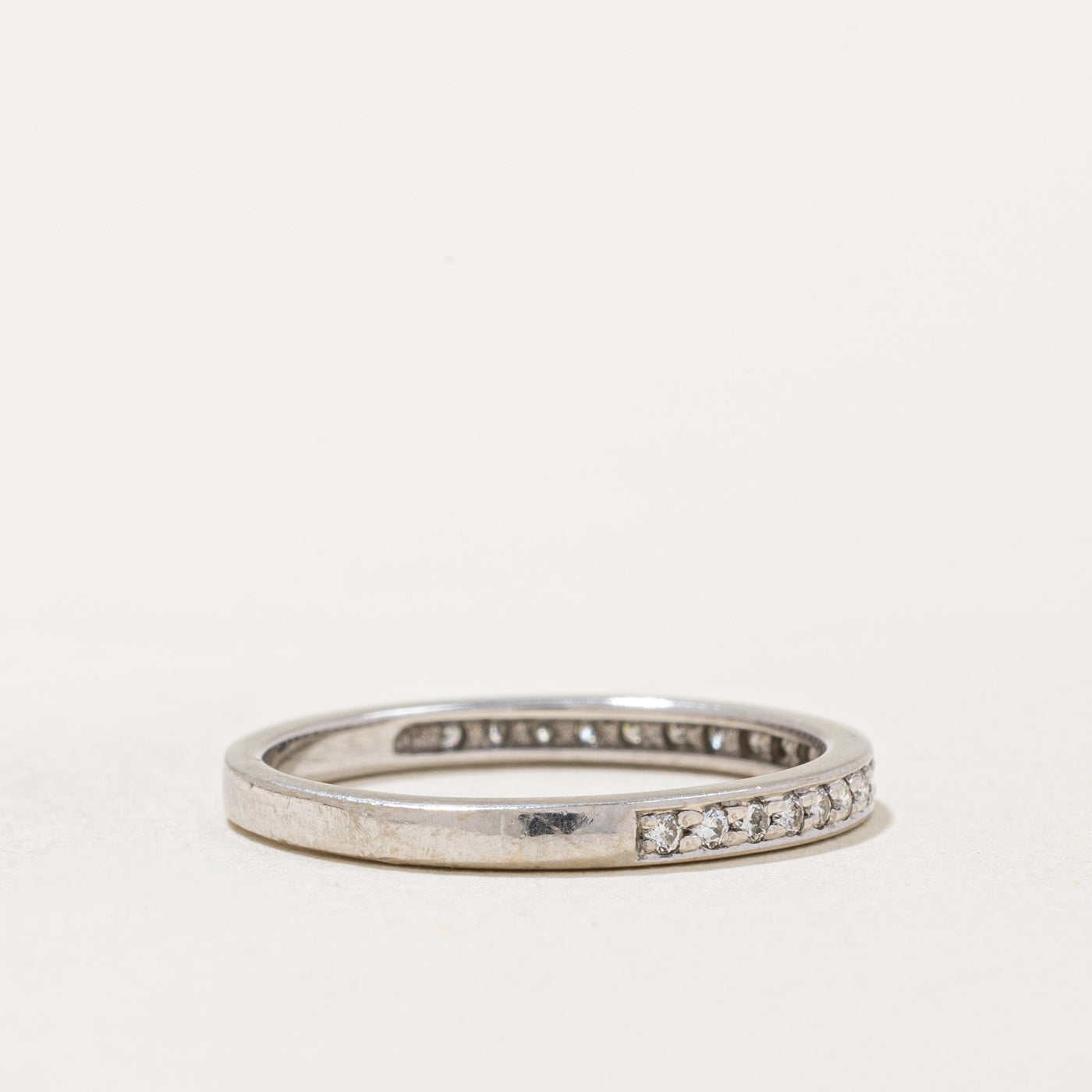 Alliance semi-éternité en diamants | 0,15 ct | Taille 5,25 | 