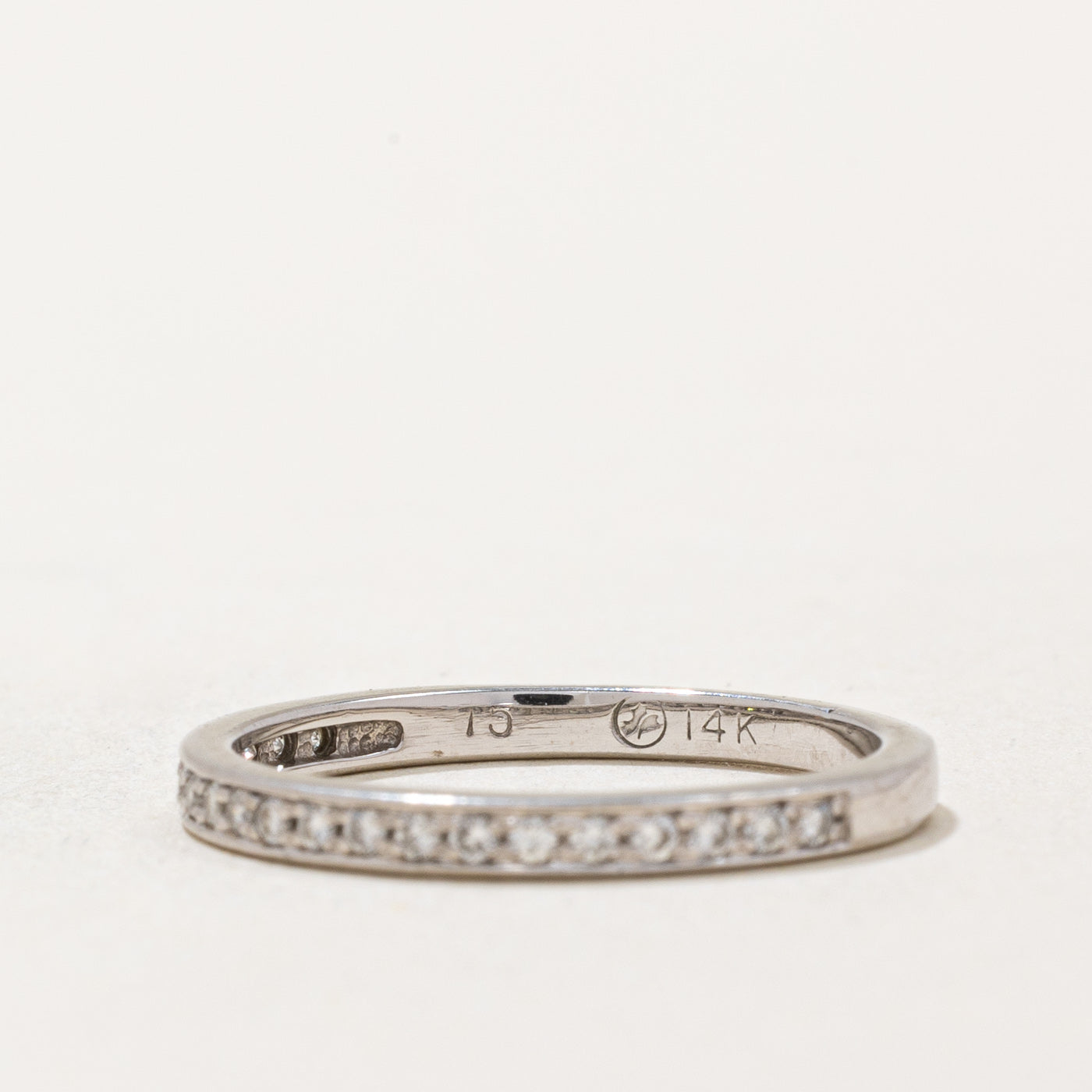 Alliance semi-éternité en diamants | 0,15 ct | Taille 5,25 | 