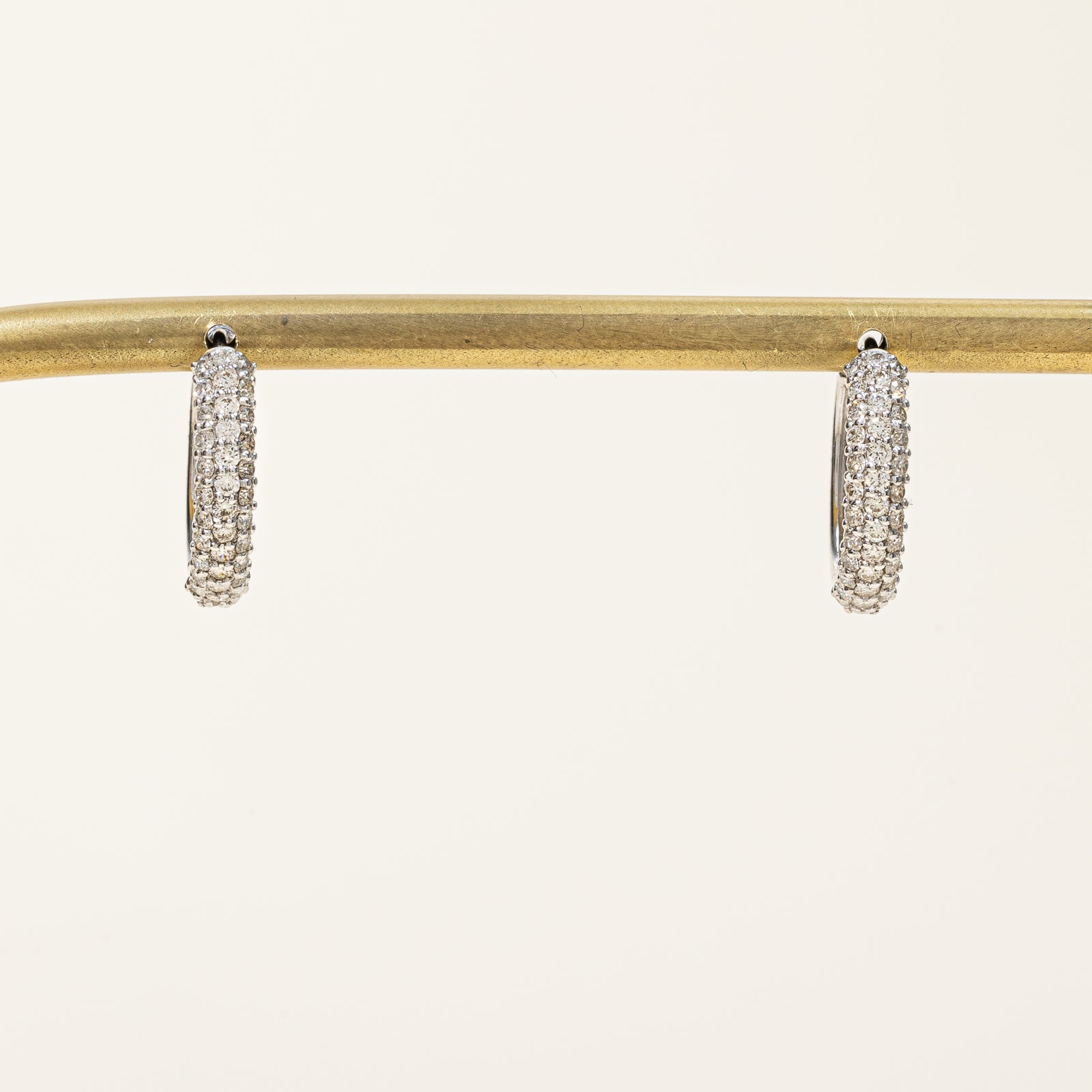 Pavé Set Diamond Hoop Earrings | 0.70ctw |