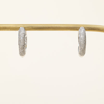 Pavé Set Diamond Hoop Earrings | 0.25ctw |