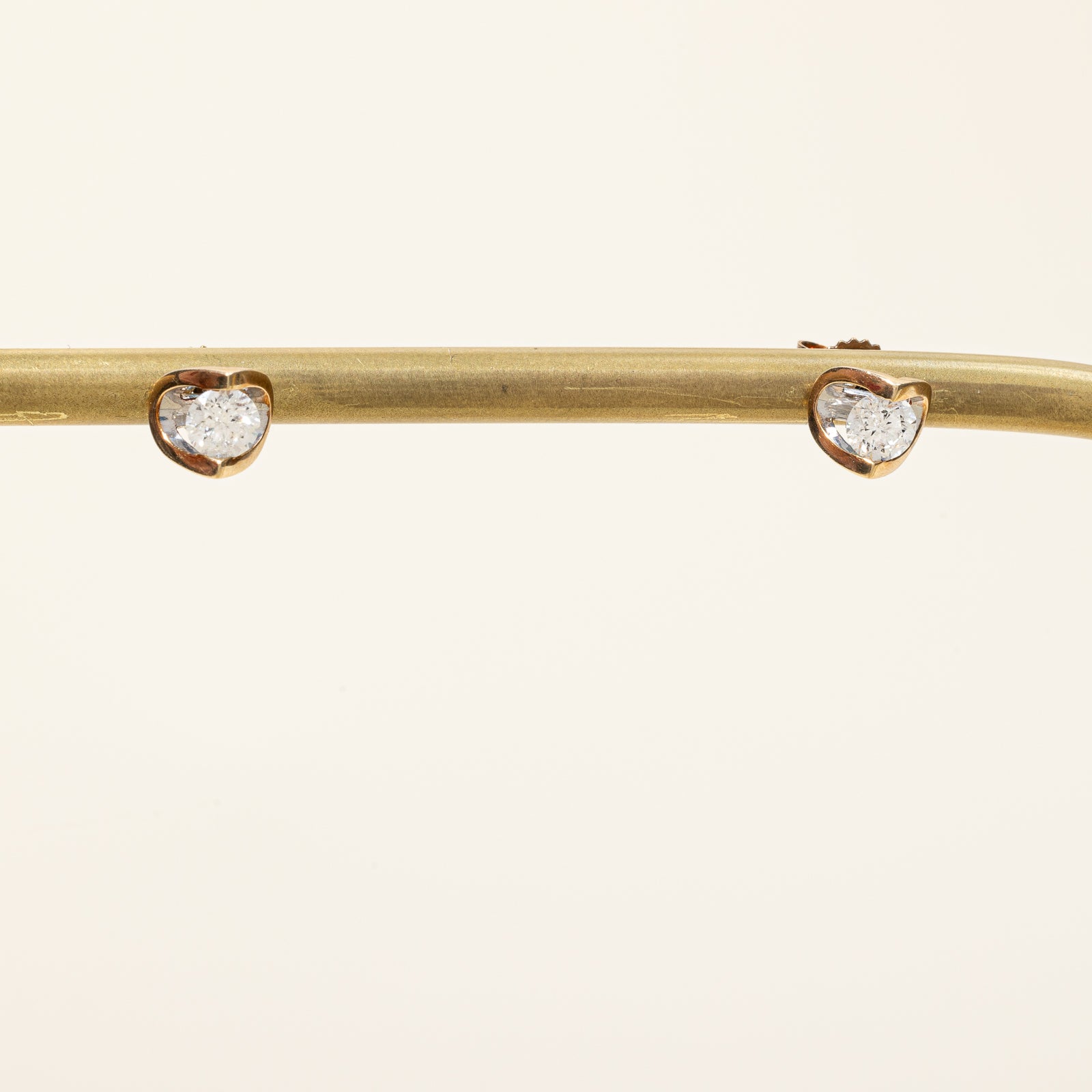 Boucles d'oreilles puces en diamant serti tension | 0,41 ct | 